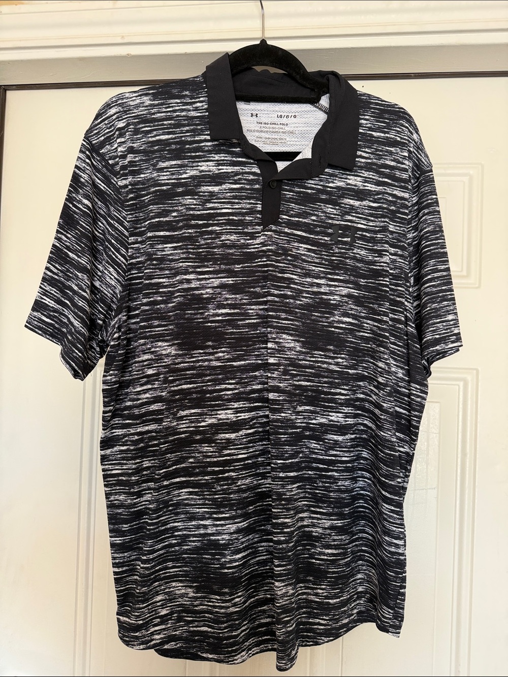 Under Armour Black & White Space-Dye Polo